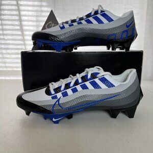 Nike Vapor Edge Speed 360 Size 8 Football‎ Cleats White Royal Blue Black Grey